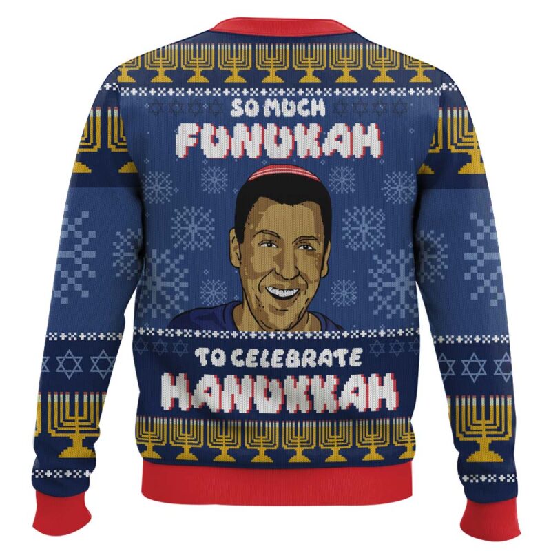 Hooktab So Much Funukah Adam Sandler Ugly Christmas Sweater Hooktab So Much Funukah Adam Sandler Ugly Christmas Sweater