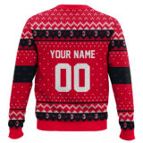 Hooktab Soccer Ac Milan Custom Name And Number Ugly Christmas Sweater