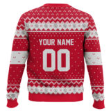 Hooktab Soccer Ajax Amsterdam Custom Name And Number Ugly Christmas Sweater
