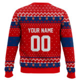 Hooktab Soccer Arsenal F.C. Custom Name And Number Ugly Christmas Sweater