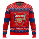 Hooktab Soccer Arsenal F.C. Custom Name And Number Ugly Christmas Sweater