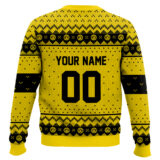 Hooktab Soccer Borussia Dortmund Custom Name And Number Ugly Christmas Sweater