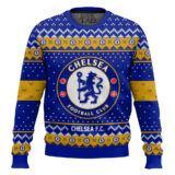 Hooktab Soccer Chelsea F.C. Custom Name And Number Ugly Christmas Sweater