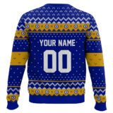 Hooktab Soccer Chelsea F.C. Custom Name And Number Ugly Christmas Sweater