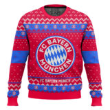 Hooktab Soccer FC Bayern Munich Custom Name And Number Ugly Christmas Sweater