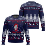 Hooktab Soccer "Have A Messi Christmas" Ugly Christmas Sweater