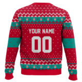 Hooktab Soccer Liverpool F.C. Custom Name And Number Ugly Christmas Sweater