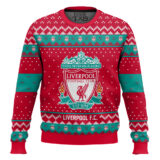 Hooktab Soccer Liverpool F.C. Custom Name And Number Ugly Christmas Sweater