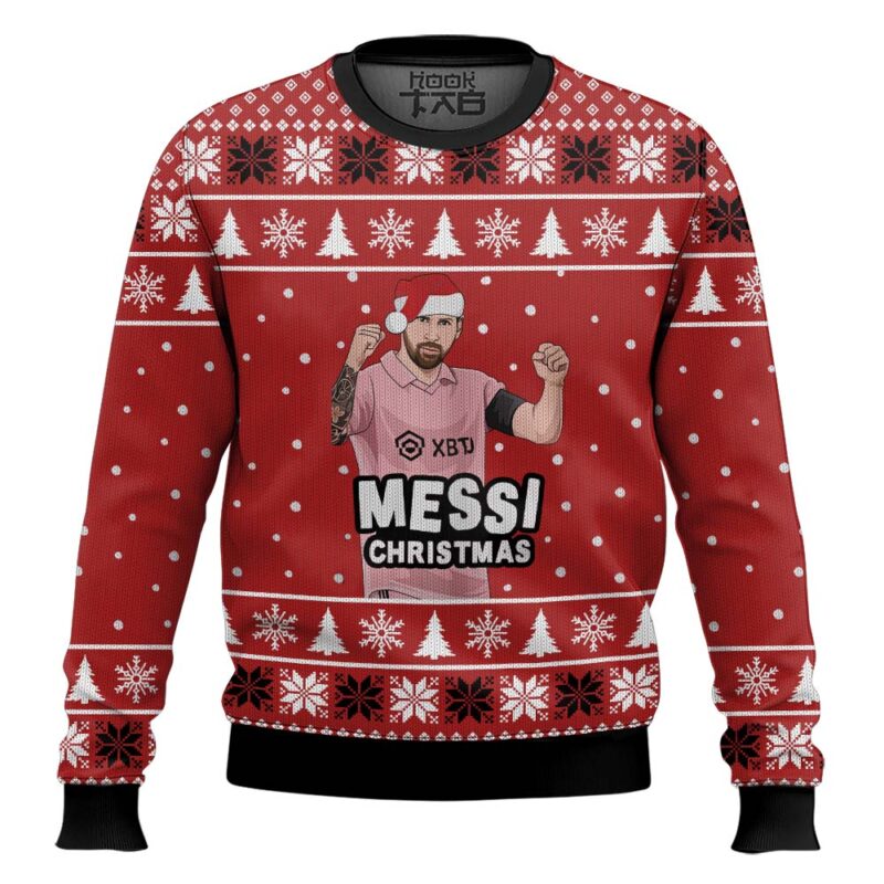 Hooktab Soccer Messi Christmas Ugly Christmas Sweater