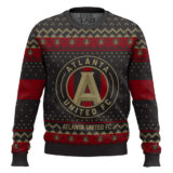 Hooktab Soccer MLS Atlanta United FC Custom Name And Number Ugly Christmas Sweater