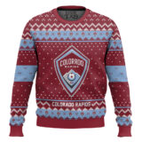 Hooktab Soccer MLS Colorado Rapids Custom Name And Number Ugly Christmas Sweater
