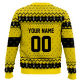 Hooktab Soccer MLS Columbus Crew Custom Name And Number Ugly Christmas Sweater