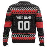 Hooktab Soccer MLS D.C. United Custom Name And Number Ugly Christmas Sweater