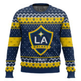 Hooktab Soccer MLS La Galaxy Custom Name And Number Ugly Christmas Sweater