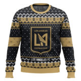 Hooktab Soccer MLS Los Angeles FC Custom Name And Number Ugly Christmas Sweater