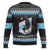 Hooktab Soccer MLS Minnesota United FC Custom Name And Number Ugly Christmas Sweater