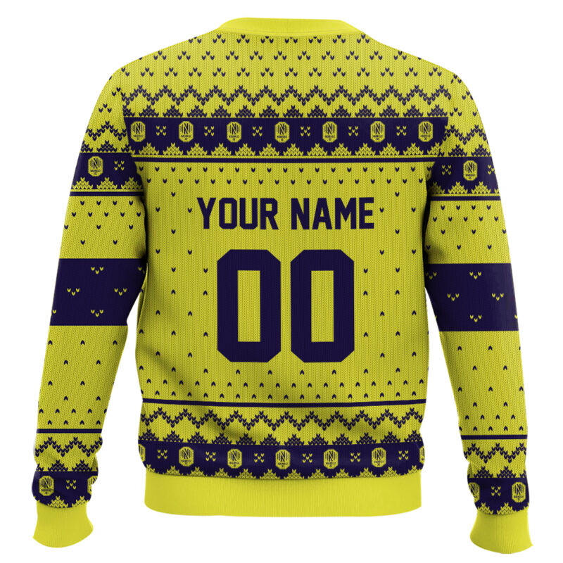 Hooktab Soccer MLS Nashville SC Custom Name And Number Ugly Christmas Sweater Hooktab Soccer MLS Nashville SC Custom Name And Number Ugly Christmas Sweater