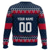 Hooktab Soccer MLS New England Revolution Custom Name And Number Ugly Christmas Sweater