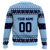 Hooktab Soccer MLS New York City FC Custom Name And Number Ugly Christmas Sweater