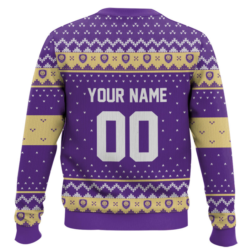 Hooktab Soccer MLS Orlando City SC Custom Name And Number Ugly Christmas Sweater Hooktab Soccer MLS Orlando City SC Custom Name And Number Ugly Christmas Sweater