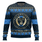 Hooktab Soccer MLS Philadelphia Union Custom Name And Number Ugly Christmas Sweater