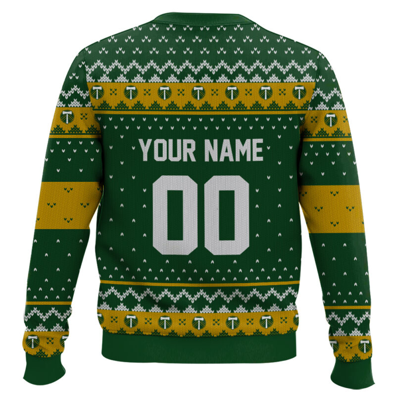 Hooktab Soccer MLS Portland Timbers Custom Name And Number Ugly Christmas Sweater Hooktab Soccer MLS Portland Timbers Custom Name And Number Ugly Christmas Sweater