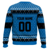 Hooktab Soccer MLS San Jose Earthquakes Custom Name And Number Ugly Christmas Sweater