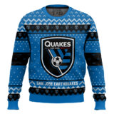 Hooktab Soccer MLS San Jose Earthquakes Custom Name And Number Ugly Christmas Sweater