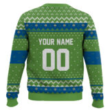 Hooktab Soccer MLS Seattle Sounders FC Custom Name And Number Ugly Christmas Sweater