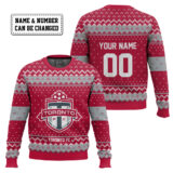 Hooktab Soccer MLS Toronto FC Custom Name And Number Ugly Christmas Sweater
