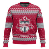 Hooktab Soccer MLS Toronto FC Custom Name And Number Ugly Christmas Sweater