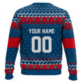 Hooktab Soccer Paris Saint-germain FC Custom Name And Number Ugly Christmas Sweater