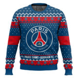 Hooktab Soccer Paris Saint-germain FC Custom Name And Number Ugly Christmas Sweater