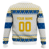 Hooktab Soccer Real Madrid CF Custom Name And Number Ugly Christmas Sweater