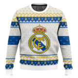 Hooktab Soccer Real Madrid CF Custom Name And Number Ugly Christmas Sweater