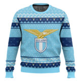 Hooktab Soccer S.S. Lazio Custom Name And Number Ugly Christmas Sweater