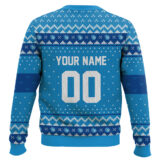 Hooktab Soccer SSC Napoli Custom Name And Number Ugly Christmas Sweater