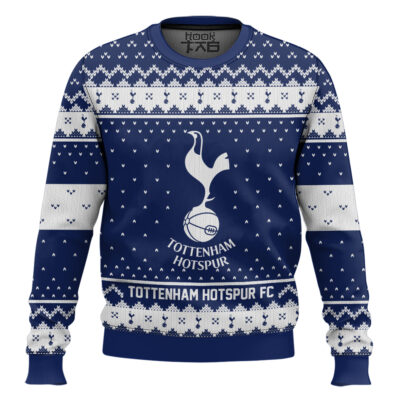 Hooktab Soccer Tottenham Hotspur FC Custom Name And Number Ugly Christmas Sweater