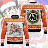 Hooktab Son Family Santa Dragon Ball Ugly Christmas Sweater