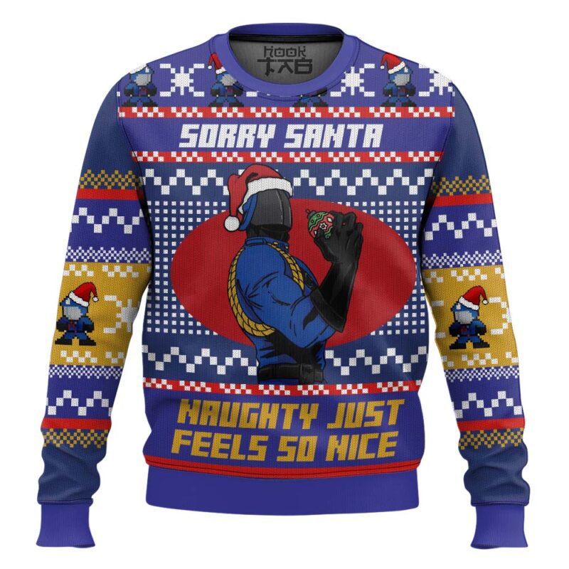 Hooktab Sorry Santa Cobra Commander GI Joe Ugly Christmas Sweater