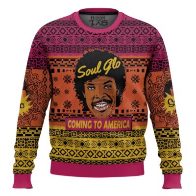 Hooktab Soul Glo Coming To America Ugly Christmas Sweater