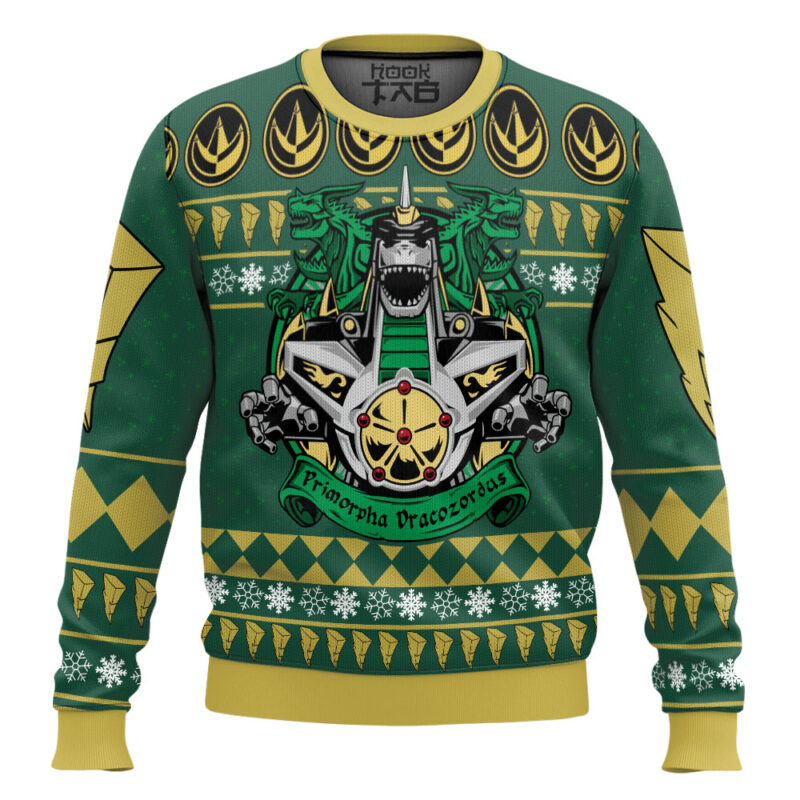 Hooktab Soul of Chogokin Dragonzord Power Rangers Ugly Christmas Sweater