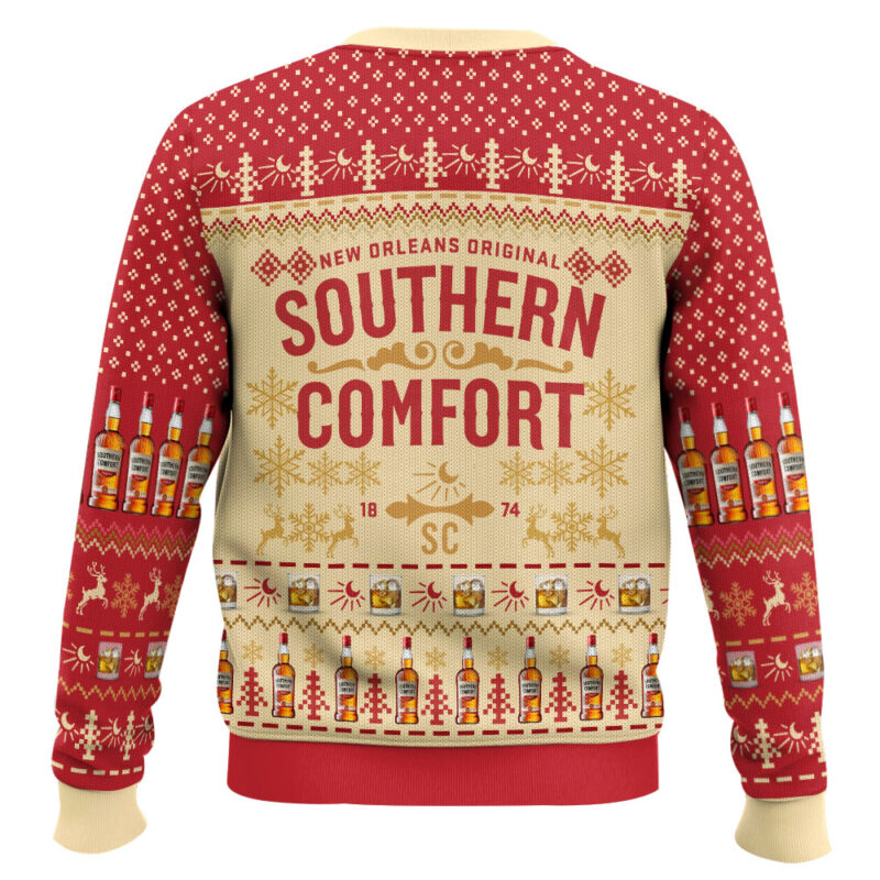 Hooktab Southern Comfort Whiskey Ugly Christmas Sweater Hooktab Southern Comfort Whiskey Ugly Christmas Sweater