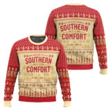 Hooktab Southern Comfort Whiskey Ugly Christmas Sweater