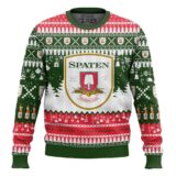 Hooktab Spaten German Beer Ugly Christmas Sweater
