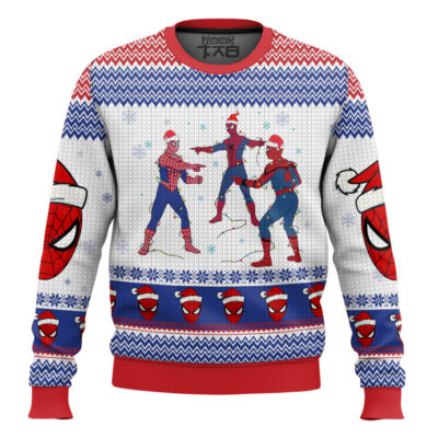 Hooktab Spider-man Pointing Meme Ugly Christmas Sweater