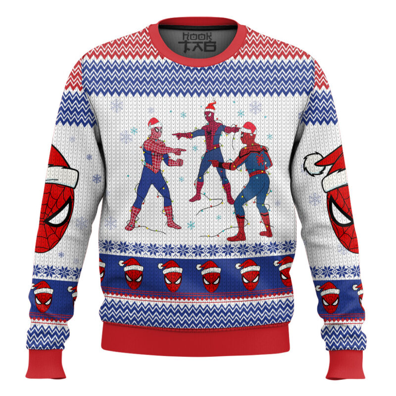 Hooktab Spider-man Pointing Meme Ugly Christmas Sweater