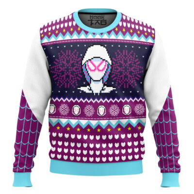 Hooktab Spider Woman Gwen Stacy Spiderverse Ugly Christmas Sweater