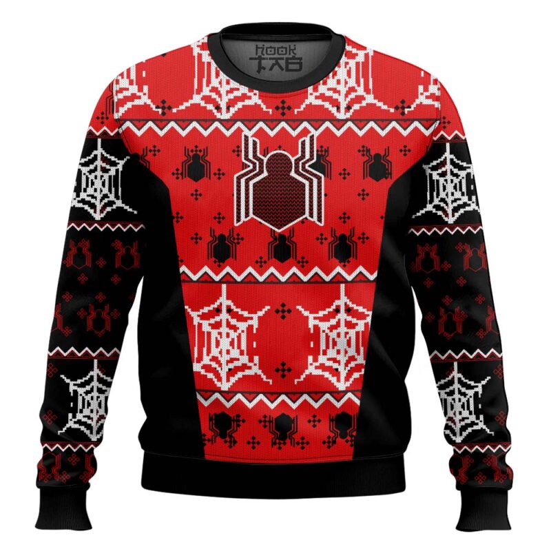 Hooktab Spiderman Neoclassic Ugly Christmas Sweater