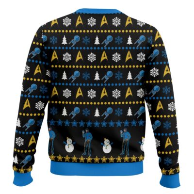 Hooktab Spock Trek Yourself Before You Wreck Yourself Sar Trek Ugly Christmas Sweater